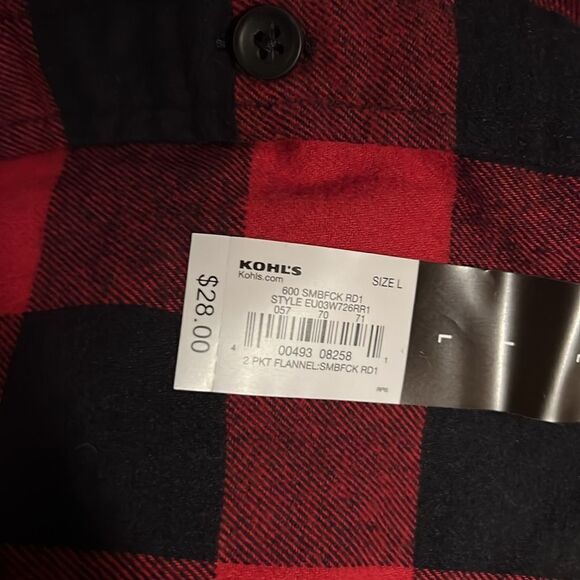 Youth boys size large new with tags red/black flannel shirt. - Picture 6 of 6